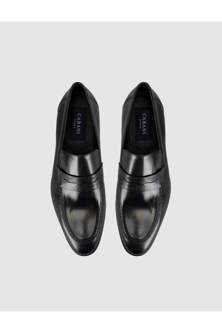 Cabani Shoes Chaussures classiques pour hommes en cuir noir premium - Multicolore