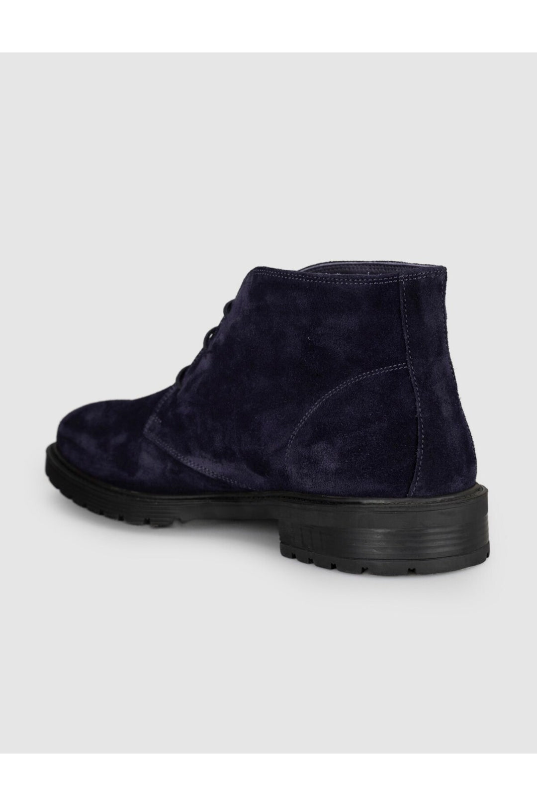 Cabani Shoes Bottines pour hommes en cuir véritable en suède bleu marine à lacets - Bleu marine