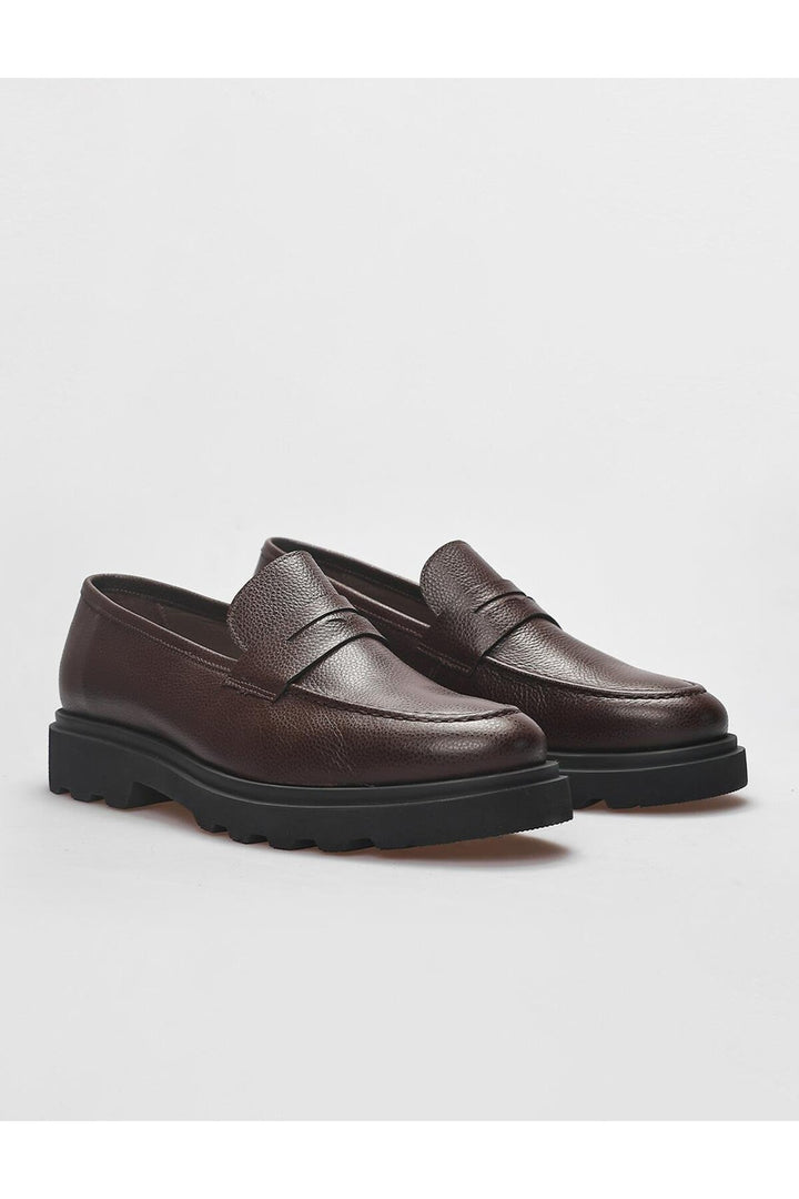 Cabani Shoes Chaussures de ville pour hommes en cuir véritable marron - Marron