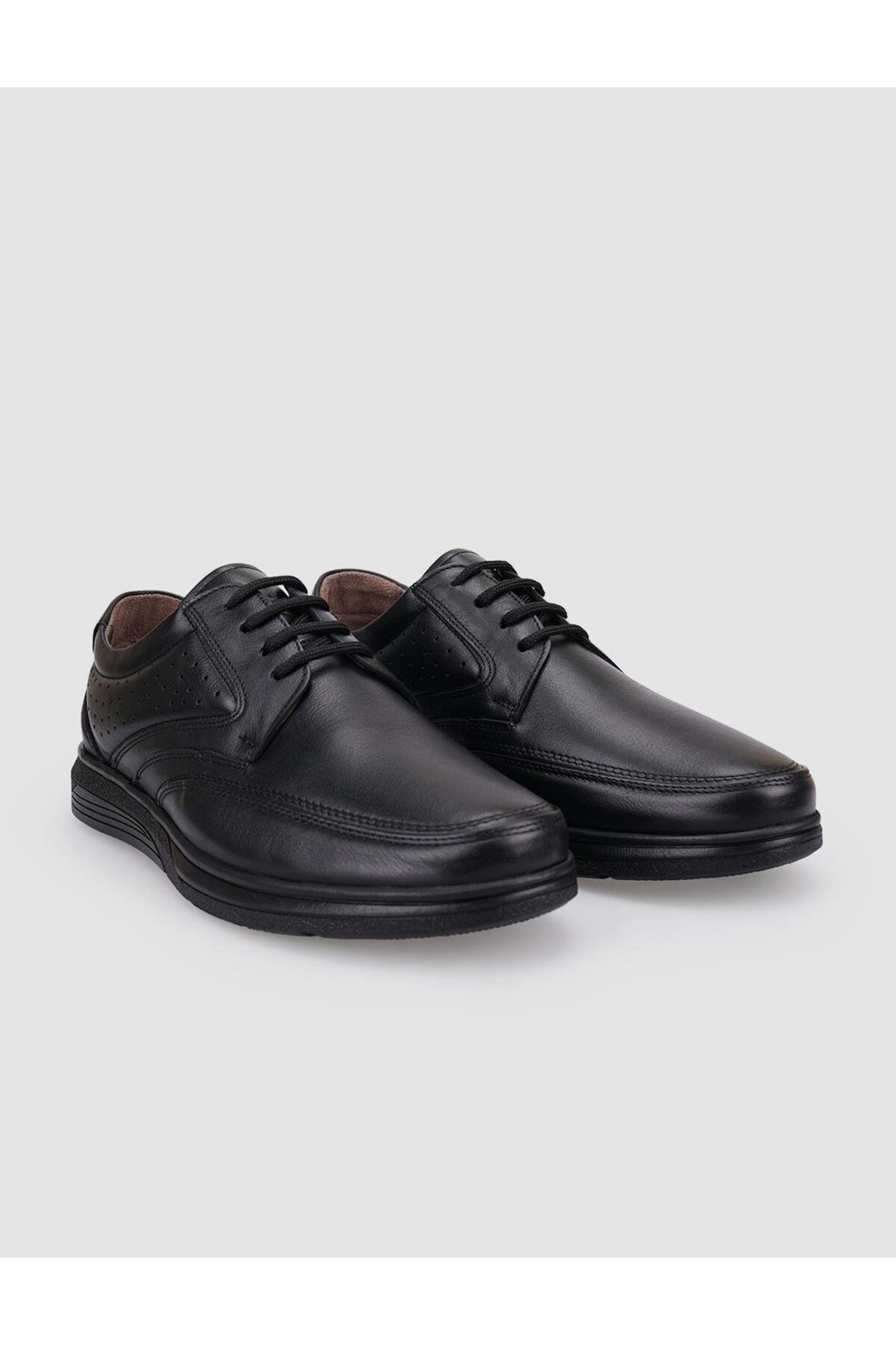 Cabani Shoes Chaussures de ville pour hommes en cuir véritable noir à lacets 100% - Multicolore