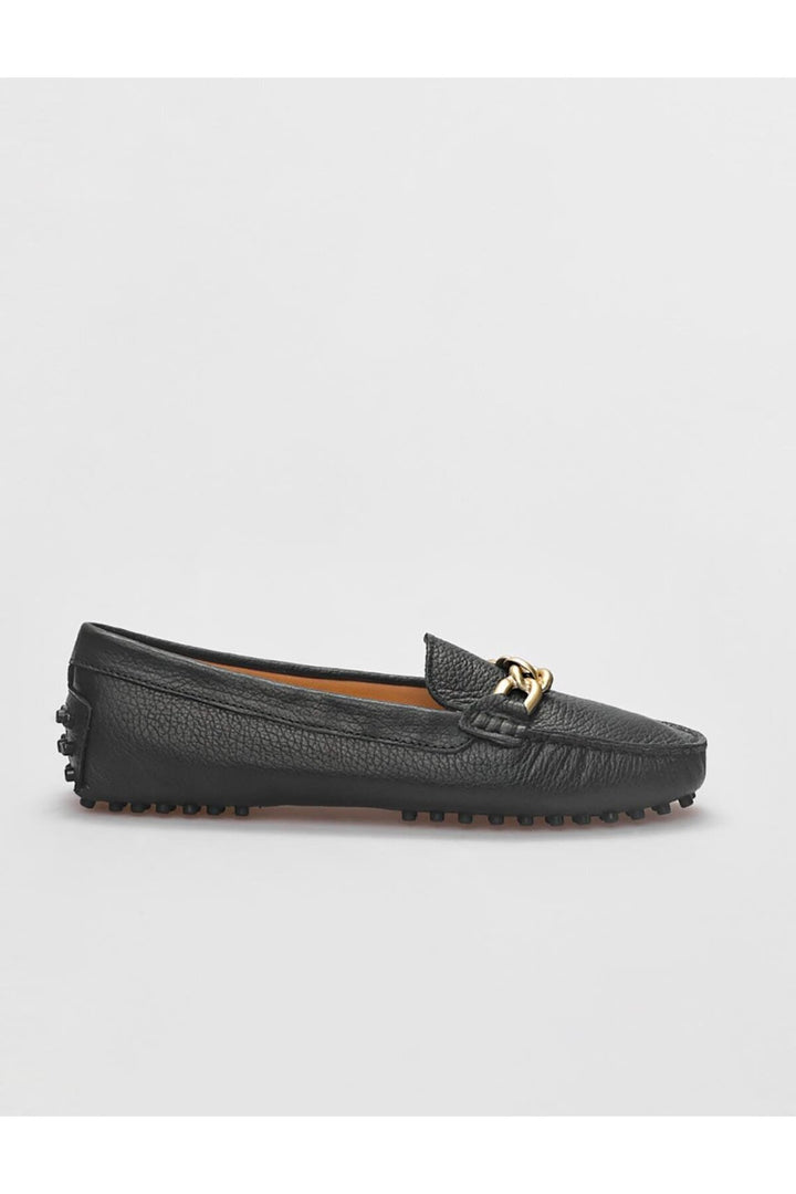 Cabani Shoes Loafer femme en cuir véritable noir - Multicolore