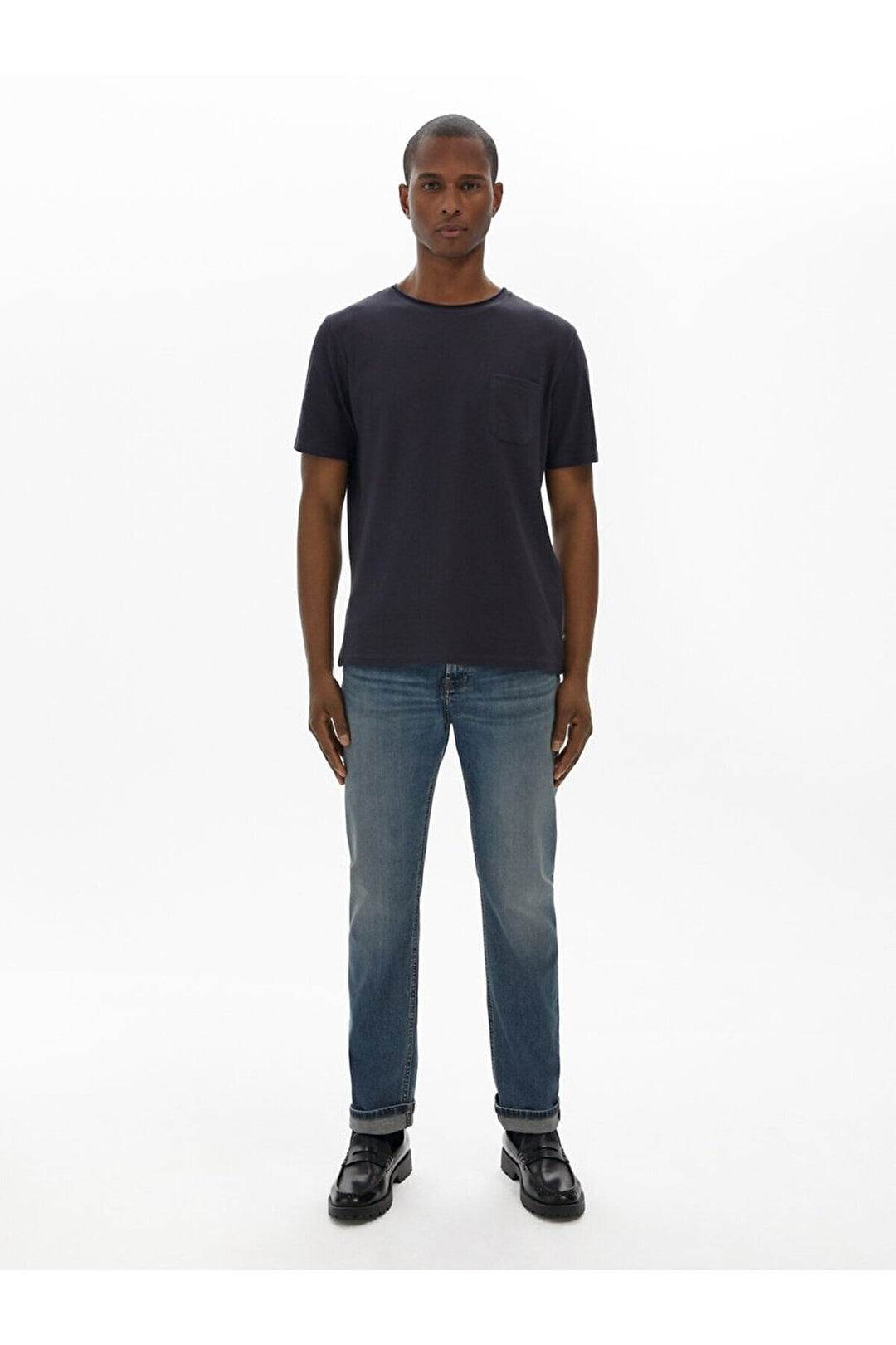 LTB T-shirt bleu marine à manches courtes avec col Pressure Zero
