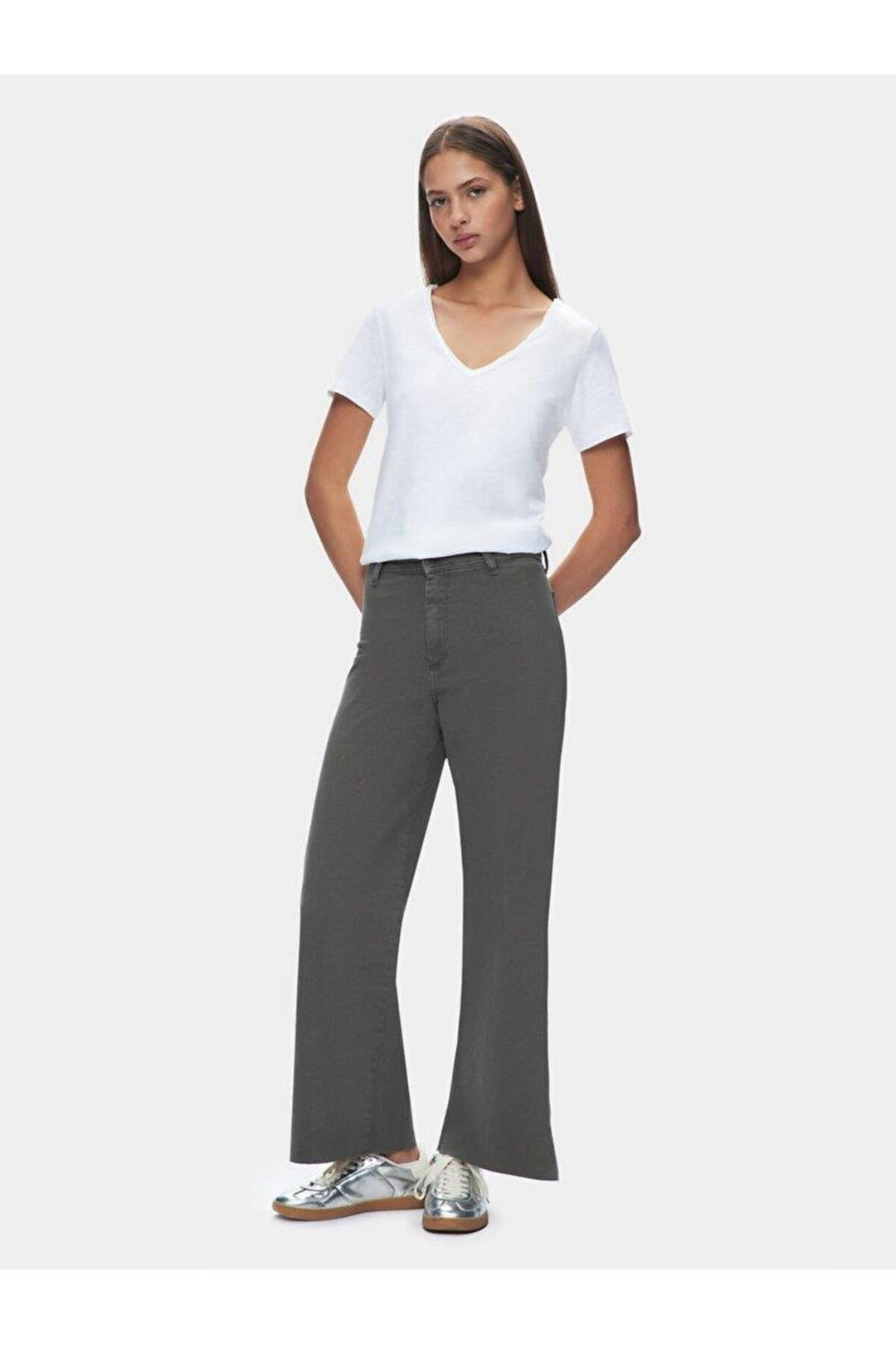LTB Pantalon en jean taille haute à jambes larges Danelle Jungle Green 0095157315150 - yeşi̇l_55793