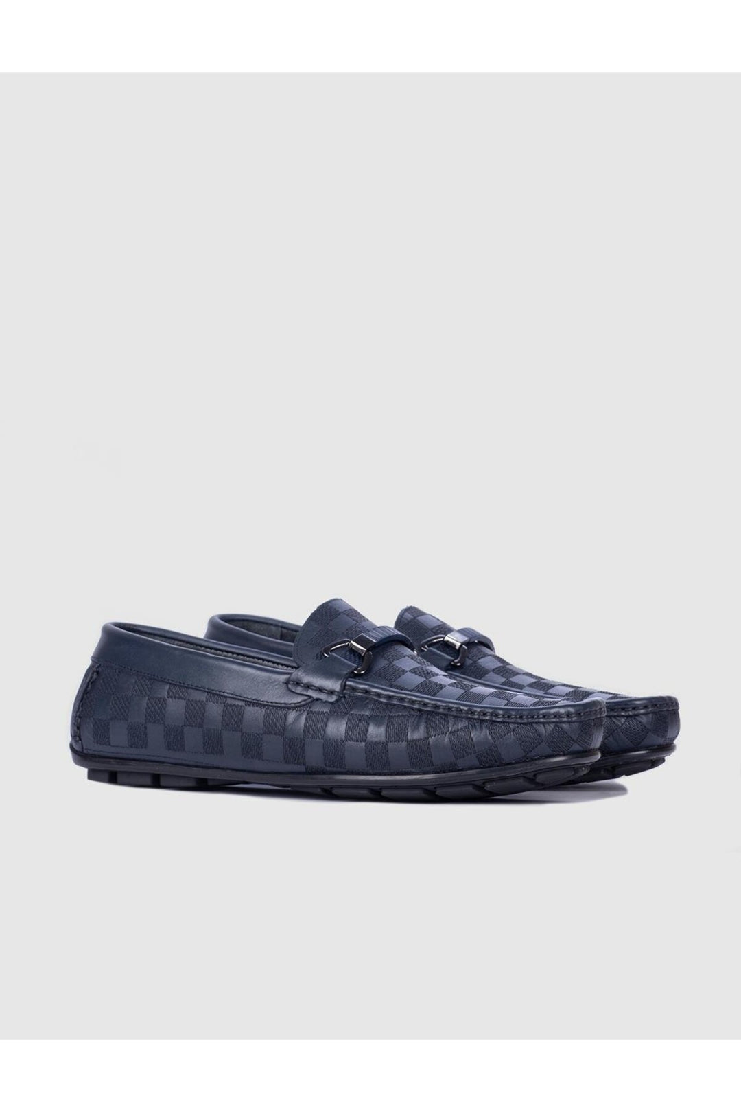 Cabani Shoes Mocassins pour hommes en cuir véritable bleu marine - Bleu marine