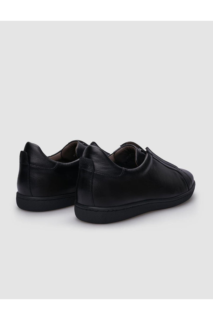 Cabani Shoes %100 Cuir véritable Noir Baskets homme à lacets - Noir