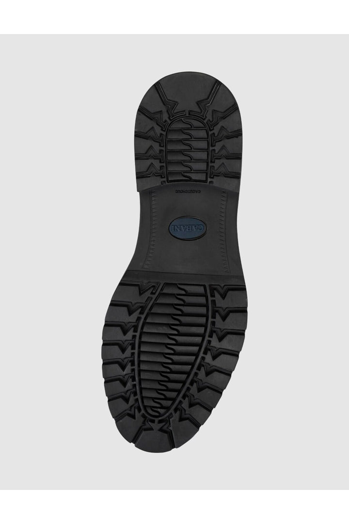 Cabani Shoes Bottines classiques pour hommes en cuir véritable avec fourrure noire et fermeture éclair - Multicolore