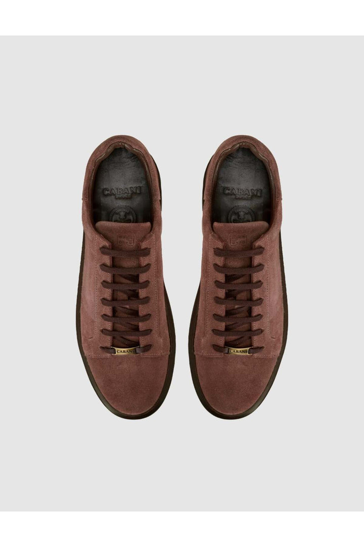 Cabani Shoes Baskets pour hommes en cuir suédé vison véritable - Multicolore