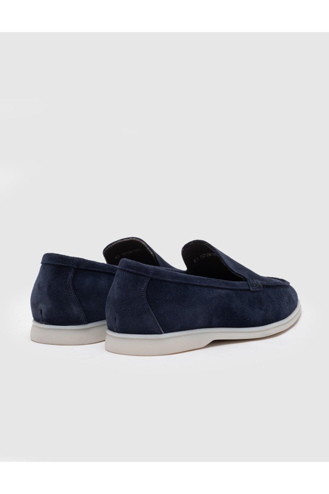 Cabani Shoes Chaussures de ville pour hommes en cuir véritable en suède bleu marine - Bleu marine