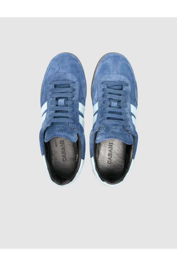 Cabani Shoes %100 Cuir véritable Baskets femmes bleues - Bleu