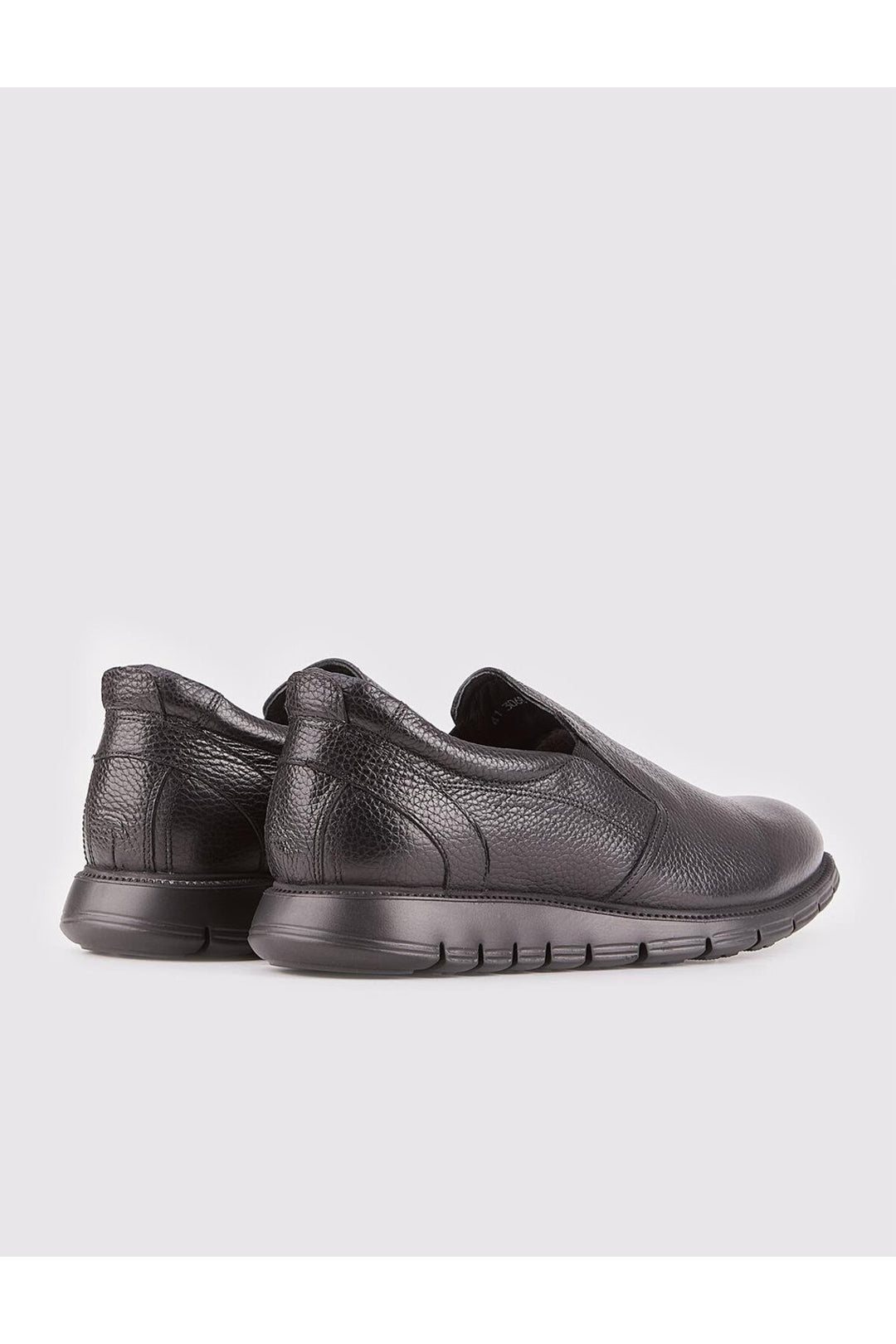 Cabani Shoes Chaussures de ville pour hommes en cuir véritable, noires, avec doublure en tissu. - Noir