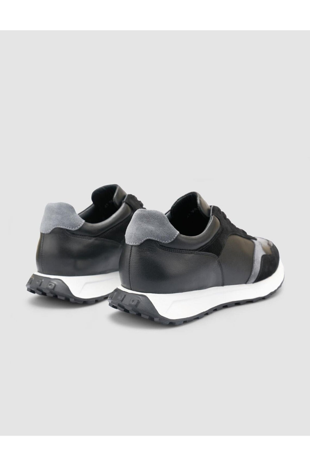 Cabani Shoes Chaussures de sport pour hommes en cuir véritable noir à lacets 100% - Noir
