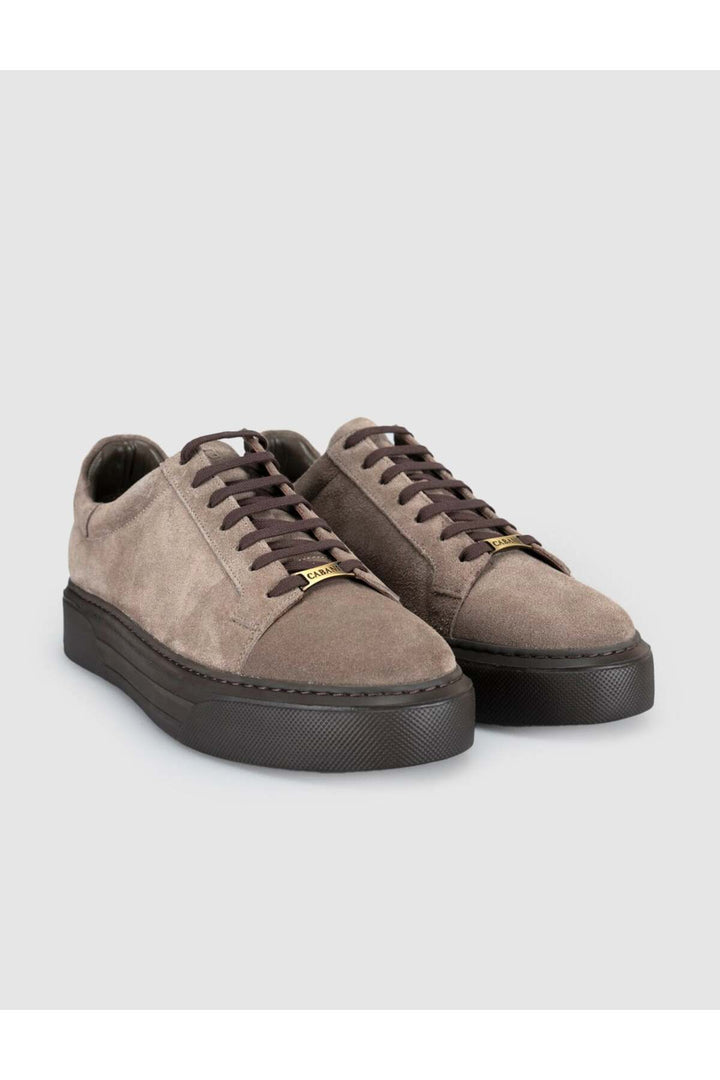 Cabani Shoes Baskets pour hommes en cuir suédé beige - Vison