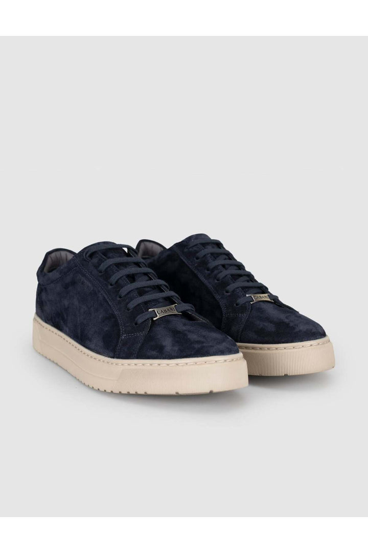 Cabani Shoes Bleu marine Suède Cuir véritable Chaussures de sport décontractées pour hommes - Bleu marine