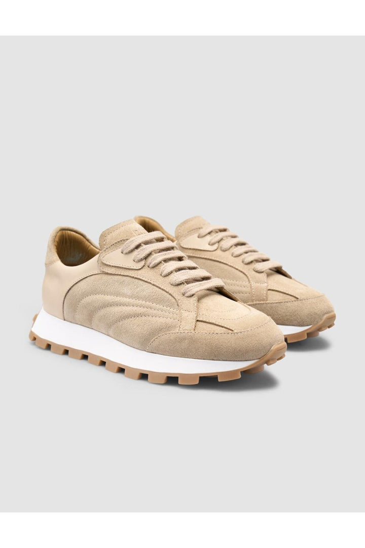Cabani Shoes %100 Cuir véritable Baskets femme Beige - Multicolore