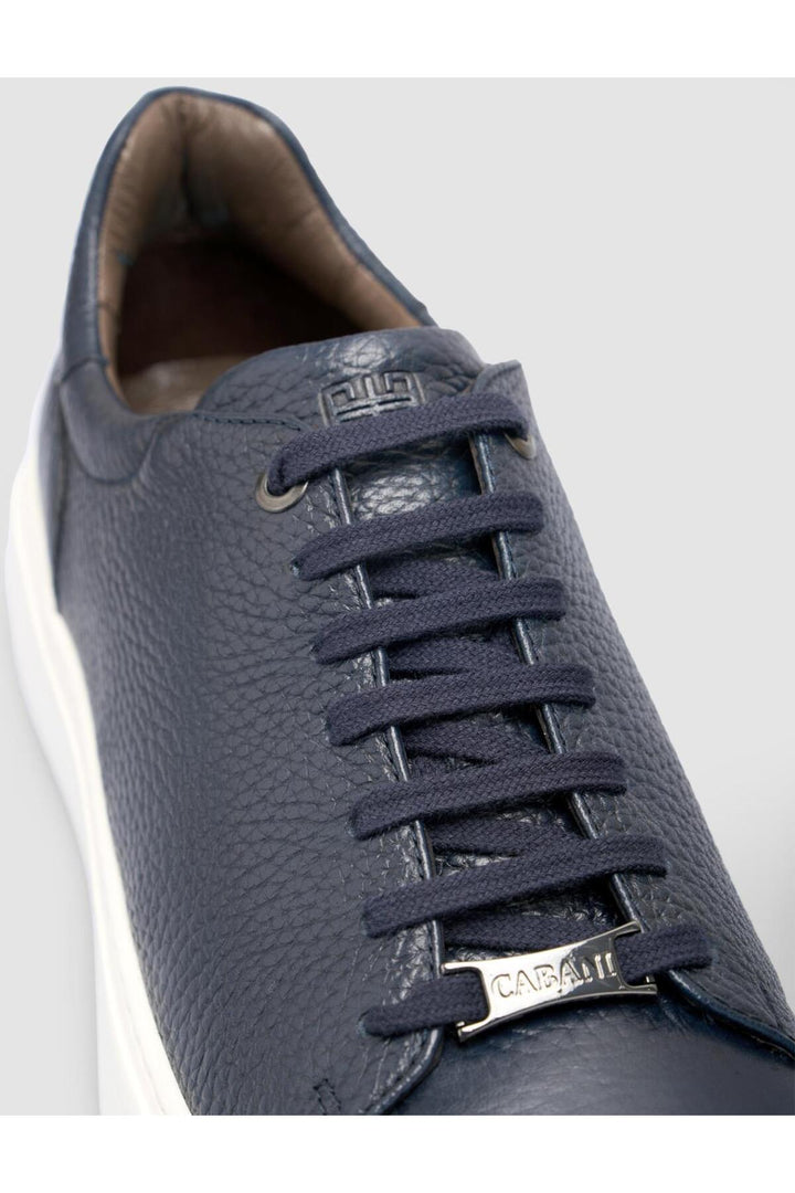 Cabani Shoes %100 Cuir véritable Bleu marine Chaussures de sport pour hommes - Bleu marine