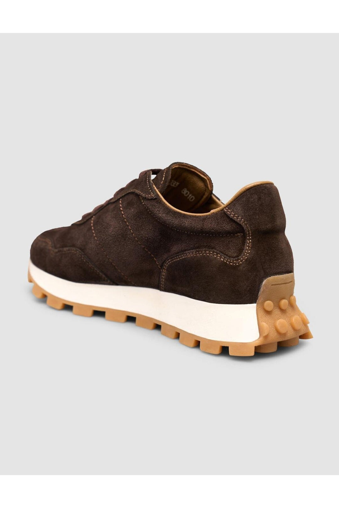 Cabani Shoes %100 Cuir Suédé Véritable Baskets Femme à Lacets Marron - Marron