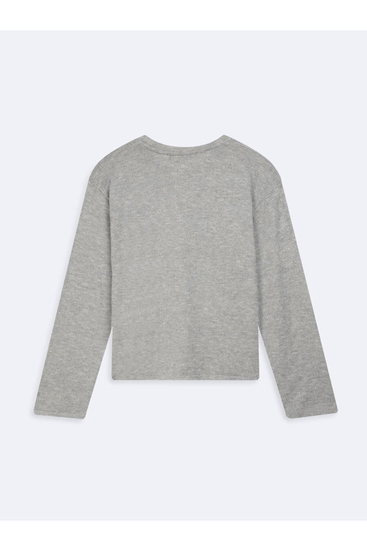 LTB Sweatshirt basique gris à col rond à manches longues - Gris