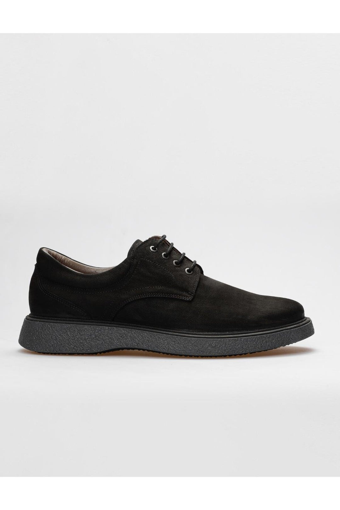 Cabani Shoes Chaussures de ville pour hommes en nubuck noir en cuir véritable avec lacets - Multicolore