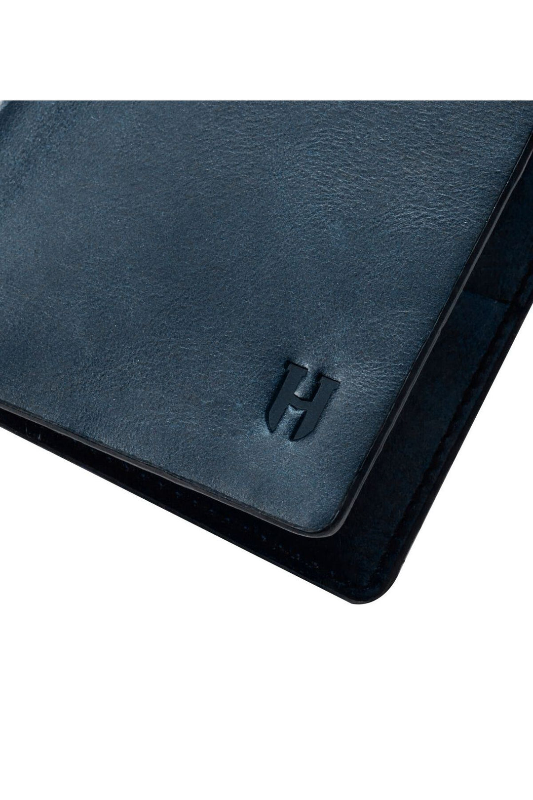 helmbrook Portefeuille en cuir véritable pour homme Slim Design Multi-Bay RFID Protected Eldridge Navy Blue