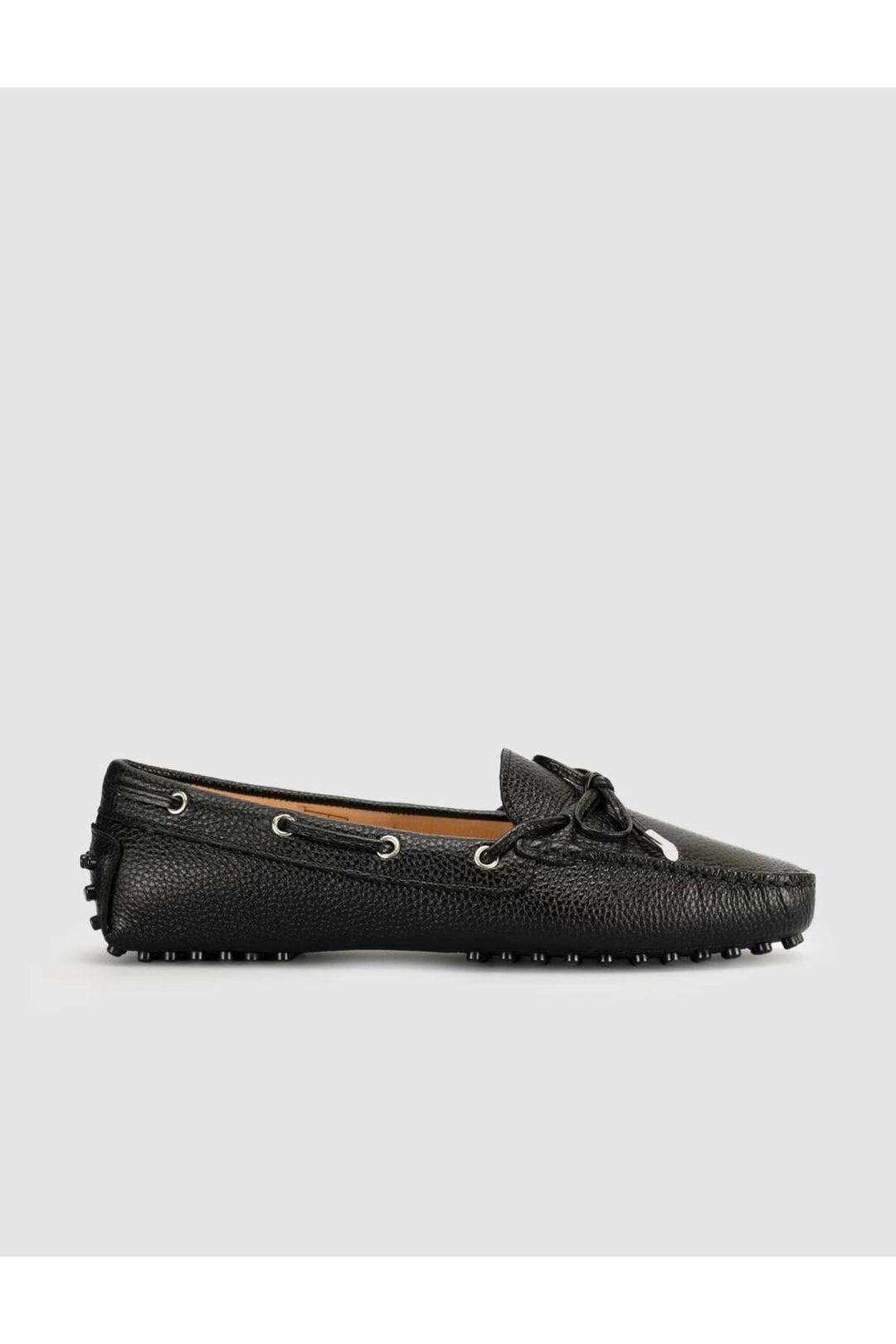 Cabani Shoes Chaussures pour femmes en cuir véritable noir à lacets (mocassins) - Noir