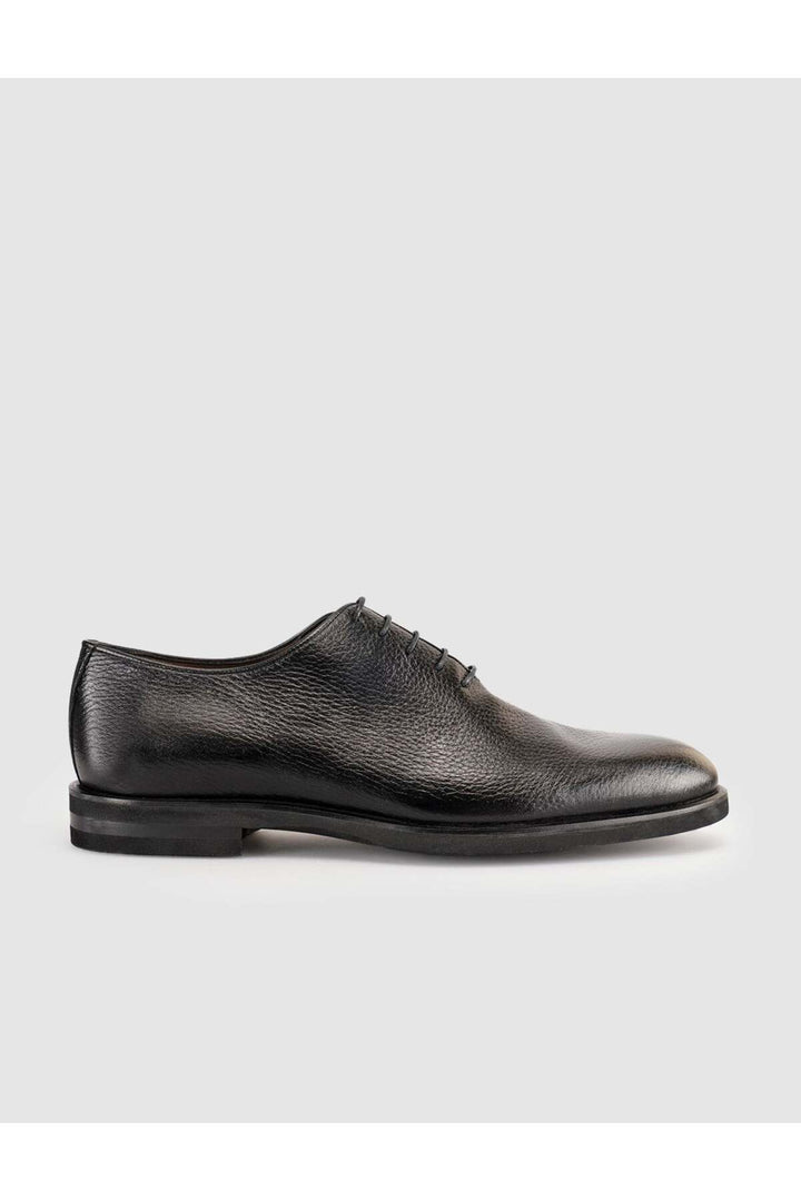 Cabani Shoes Chaussures classiques à lacets pour hommes en cuir véritable premium noires - Noir