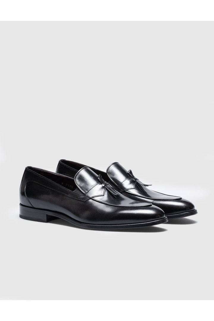 Cabani Shoes Chaussures classiques pour hommes en cuir véritable noires - Multicolore
