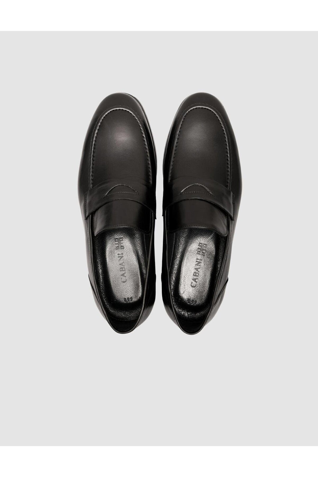 Cabani Shoes %100 Cuir Véritable Chaussures Loafers Classiques Noires pour Hommes - Noir