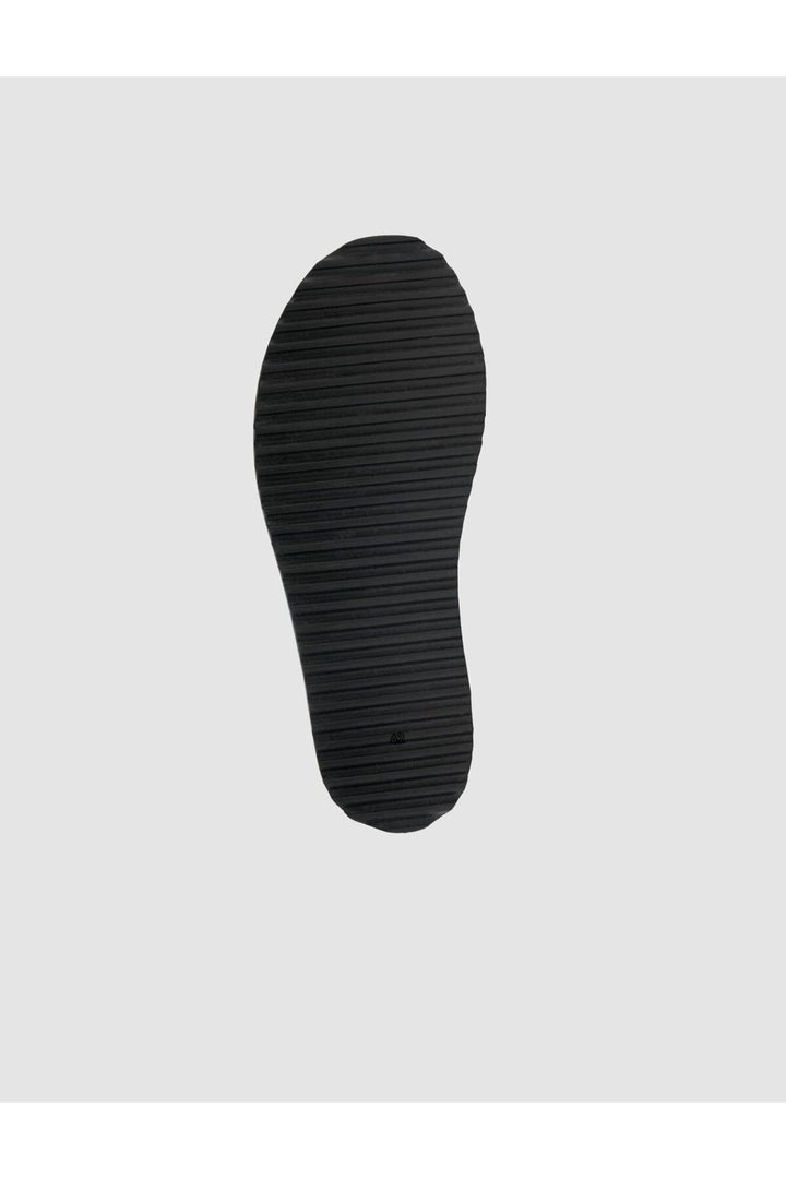 Cabani Shoes Sandales pour hommes en cuir véritable noir à bande. - Multicolore