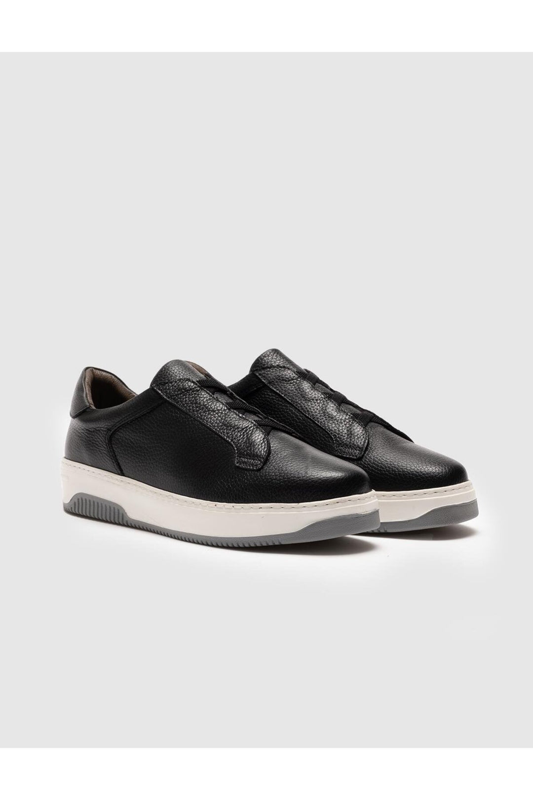 Cabani Shoes Chaussures de sport pour hommes en cuir véritable noir - Noir