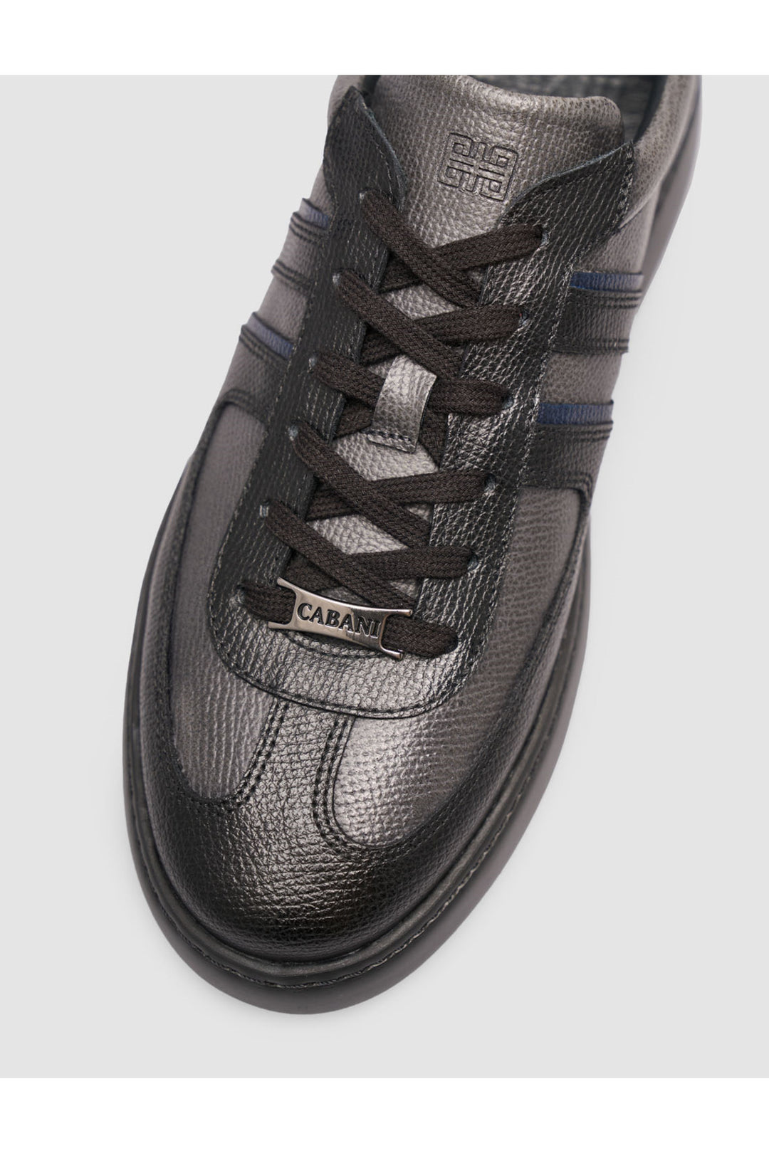 Cabani Shoes Baskets en cuir véritable noires - Multicolore