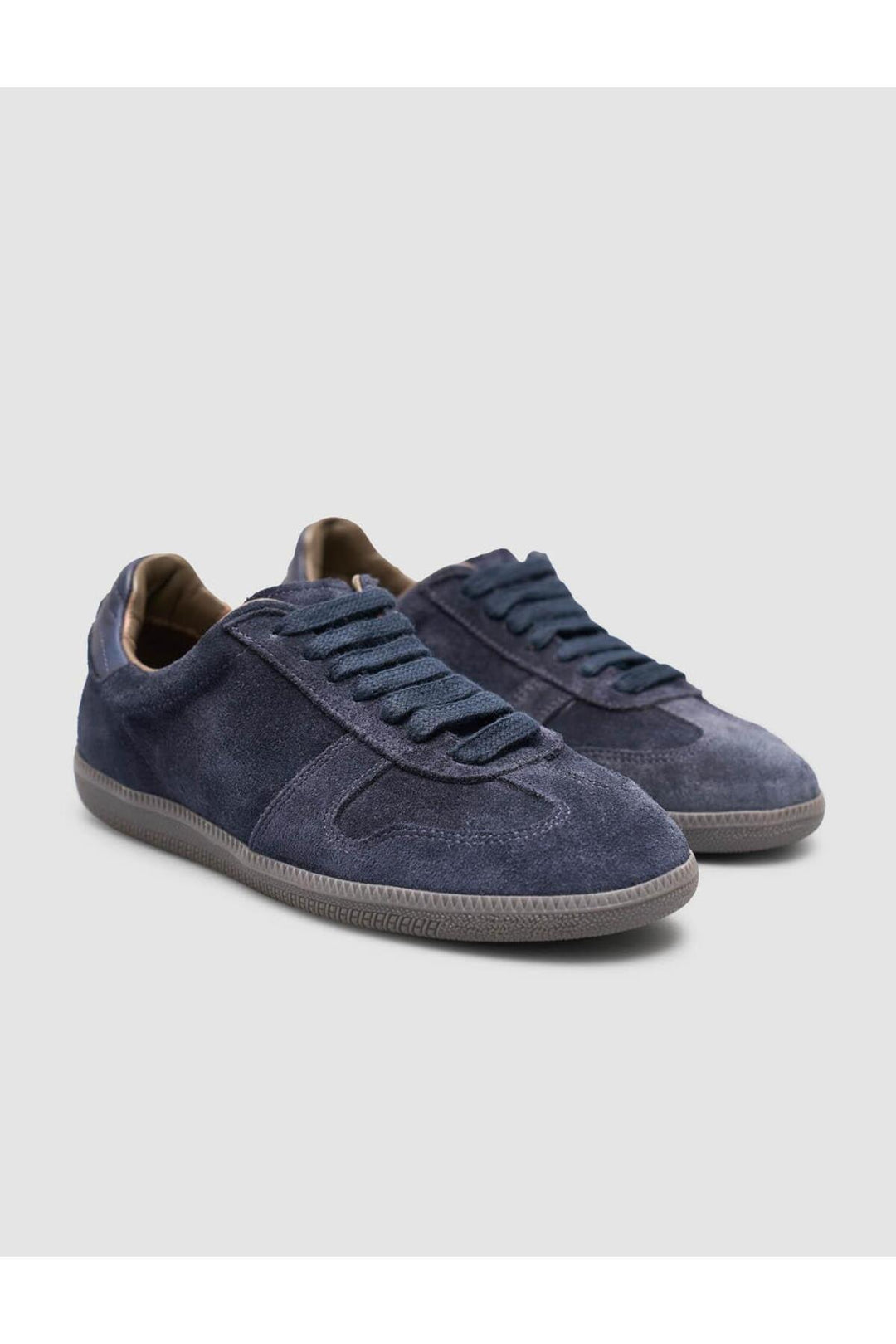 Cabani Shoes Livavin %100 Cuir Suédé Véritable Bleu marine Baskets Femme - Bleu marine