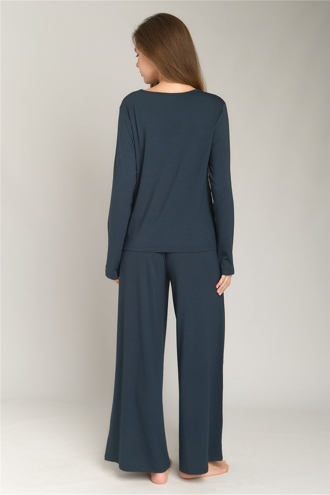 Lovely Things Pantalon en maille ELLA - Bas de pyjama - Anthracite