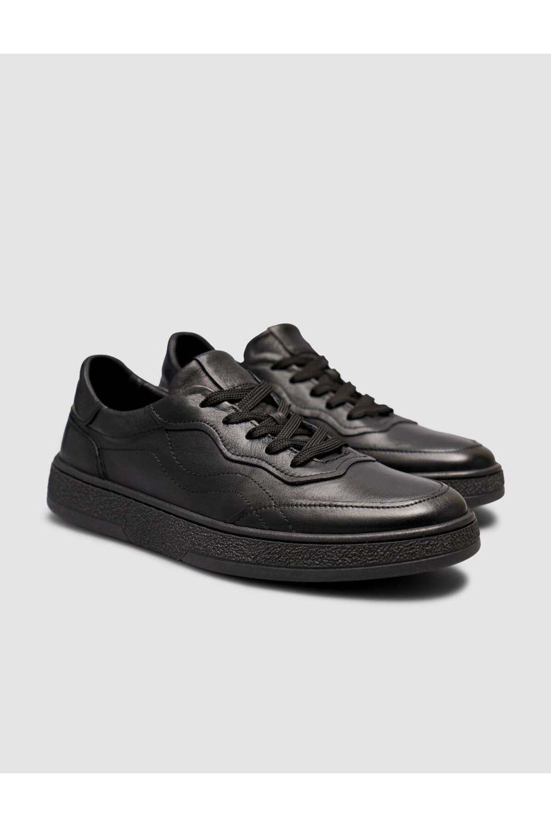 Cabani Shoes Baskets femme en cuir véritable noir à lacets - Multicolore