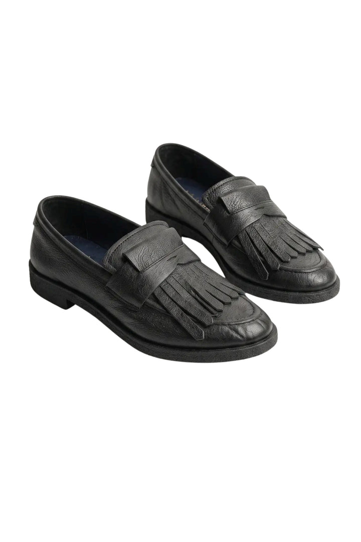 Wavelys GABRI Chaussures pour femmes élégantes en cuir véritable, confortables, flexibles et à semelle douce. - Noir
