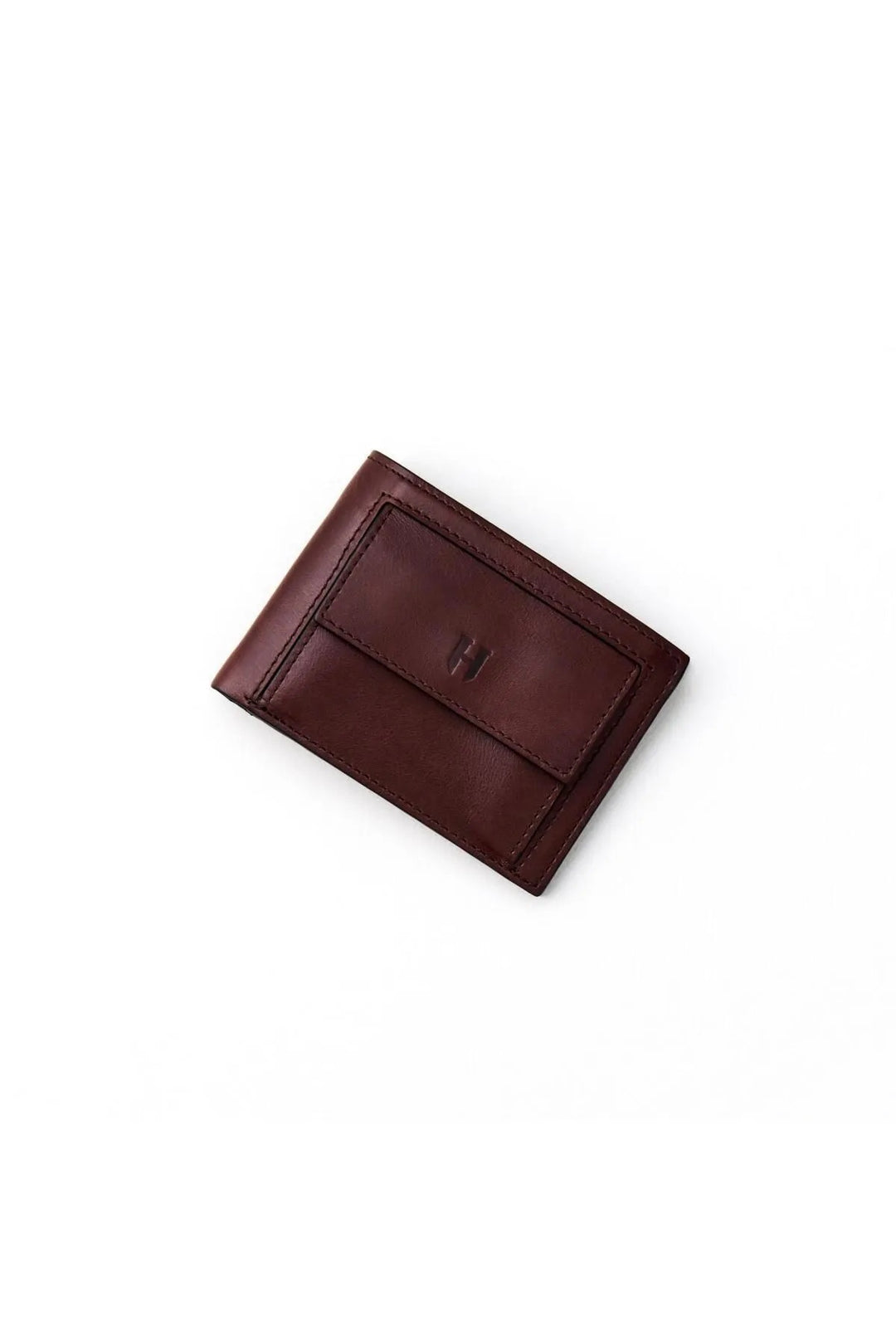 helmbrook Portefeuille en cuir véritable pour homme - Conception de poche multi-baie RFID protégée - Café Rigby