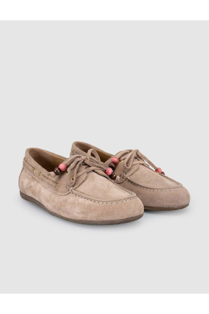 Cabani Shoes Lumanar Femme Nomad Crème Suède Driver Loafer Chaussures - Crème