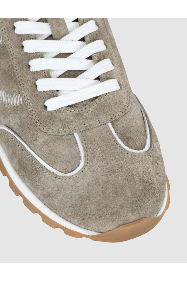 Cabani Shoes Baskets décontractées en cuir véritable pour femmes en vison - Multicolore