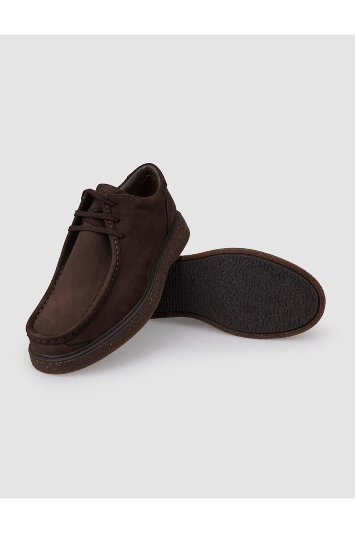 Cabani Shoes Chaussures décontractées pour hommes en cuir nubuck véritable 100 % marron - Marron