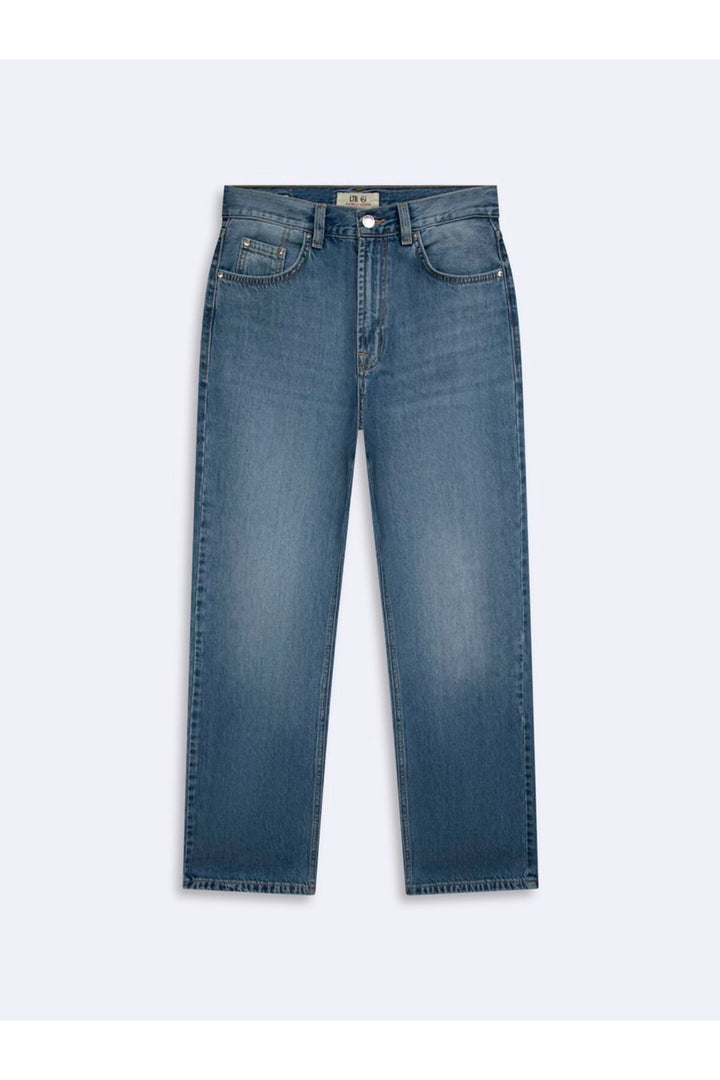 LTB Pantalon Jean Indigo Mid Vanetta Zippé - Bleu