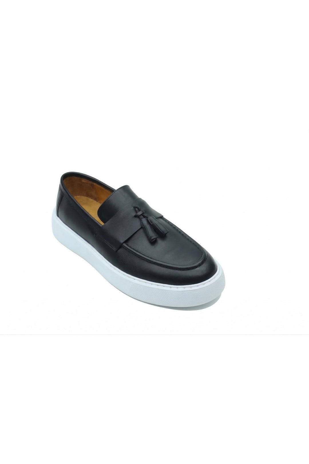 Wavelys GERARDO Mocassin en cuir véritable pour homme, style décontracté et élégant. - Noir