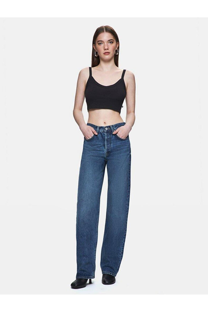 LTB Pantalon en jean taille haute uni Vanetta Celestia