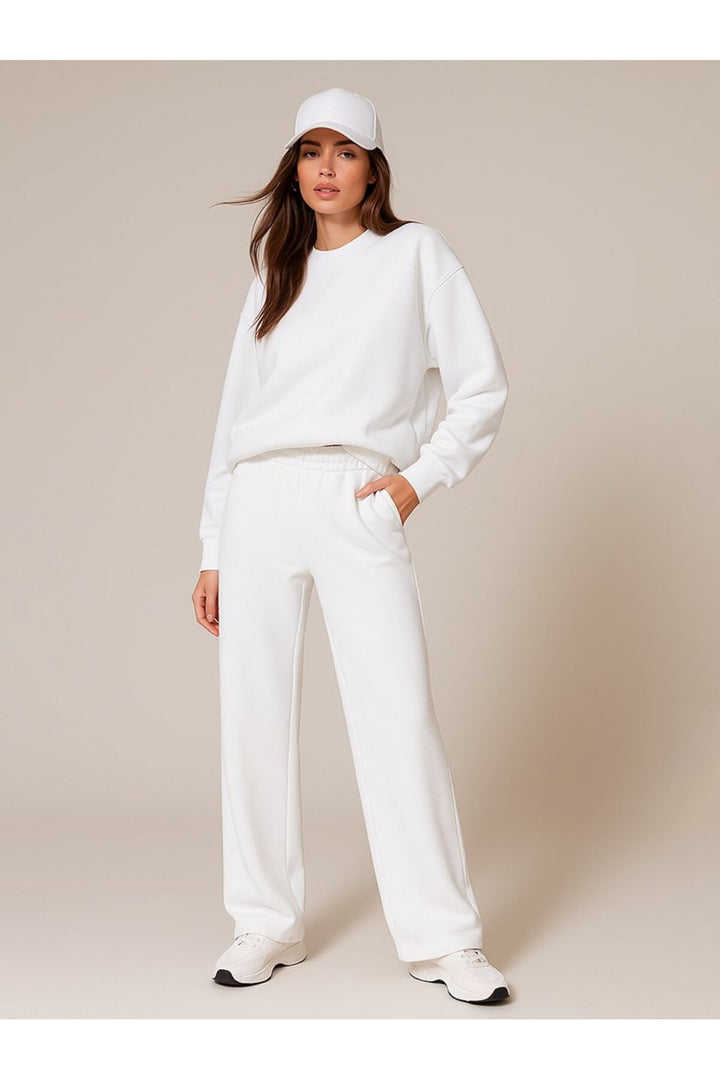 LTB Pantalon taille haute coupe droite crème