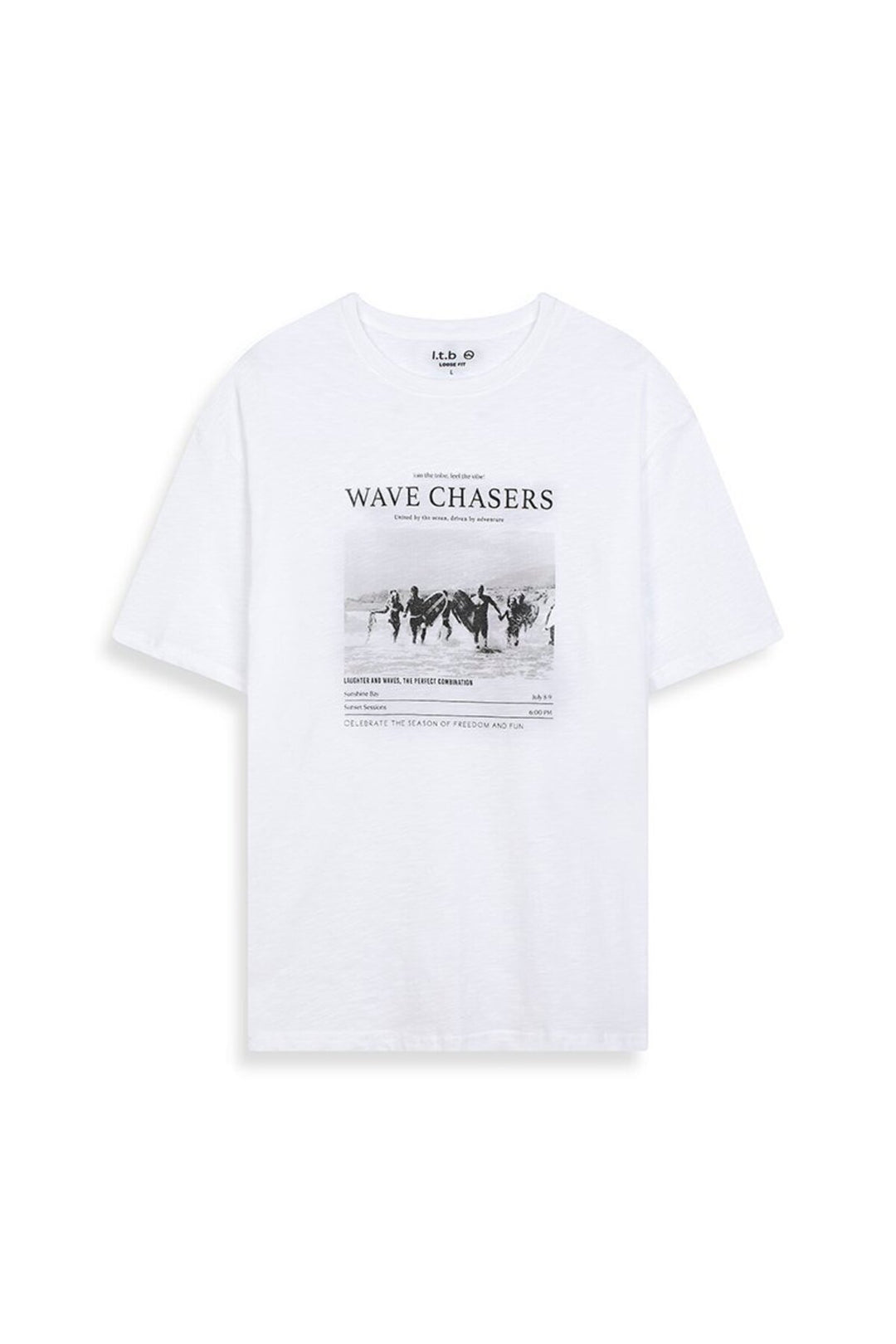 LTB T-shirt blanc imprimé - Blanc