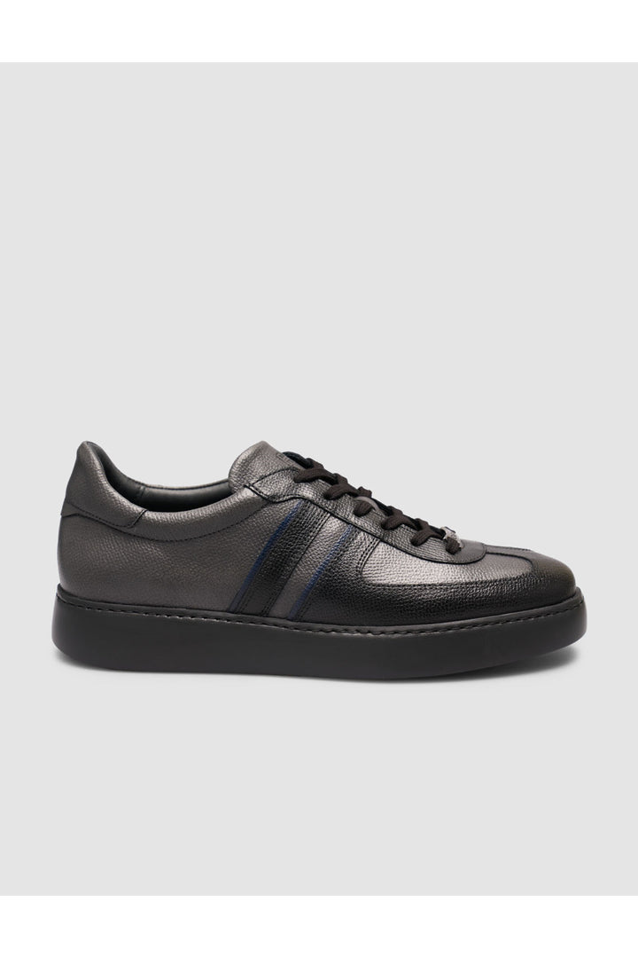 Cabani Shoes Baskets en cuir véritable noires - Multicolore
