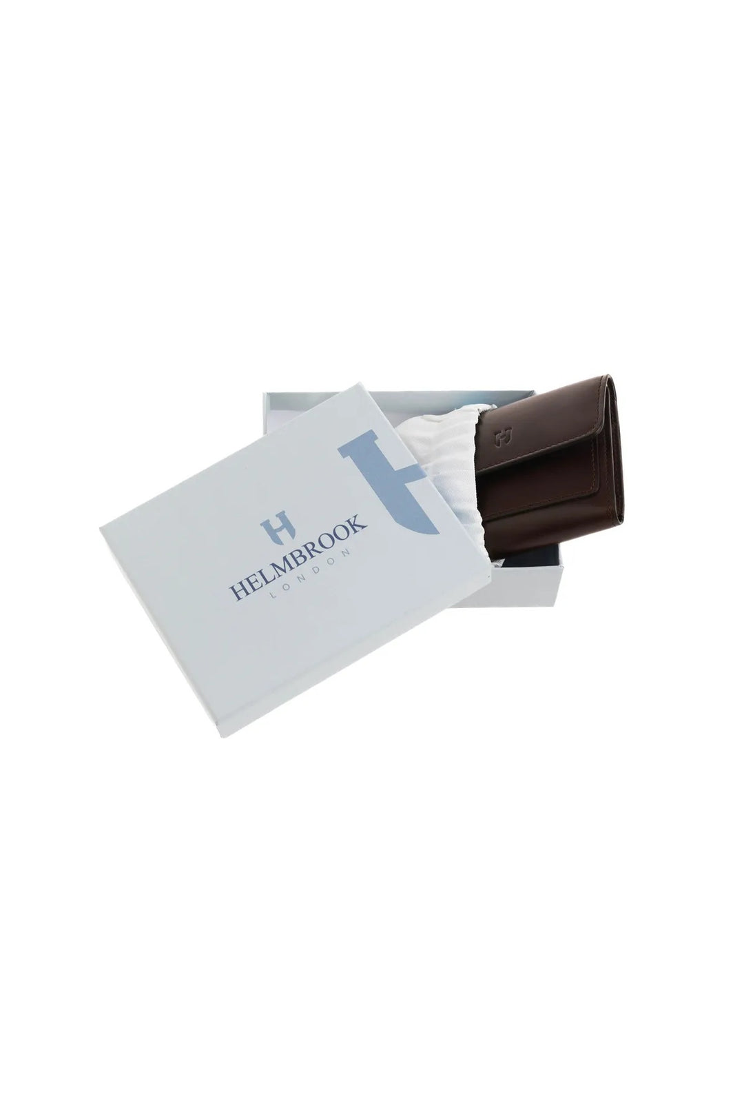 helmbrook Grande fermeture à glissière de portefeuille en cuir véritable pour femmes avec couvercle protégé par RFID Eleanor Brown