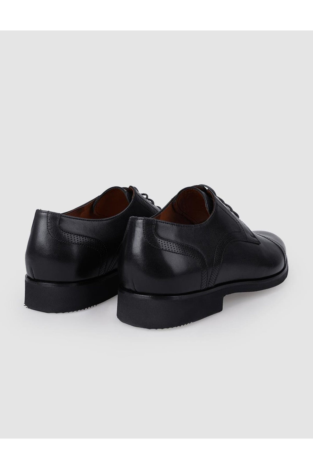 Cabani Shoes Chaussures classiques pour hommes en cuir véritable noir à lacets 100% - Noir