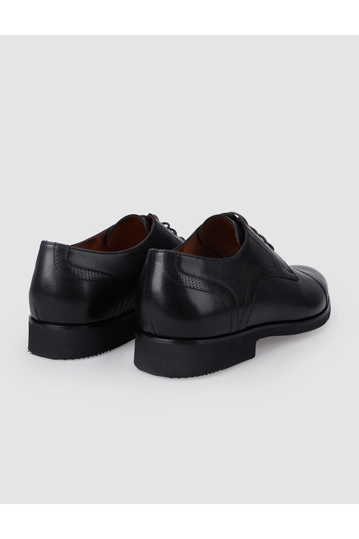 Cabani Shoes Chaussures classiques pour hommes en cuir véritable noir à lacets 100% - Noir