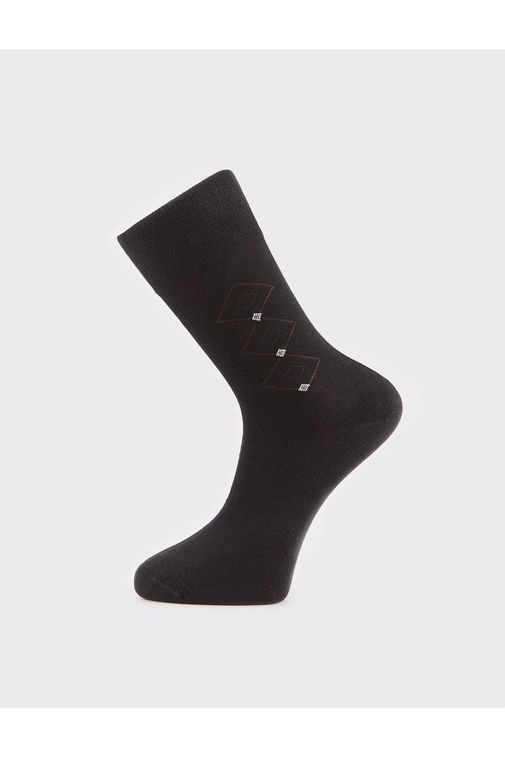 Cabani Shoes Chaussettes noires pour hommes par lot de 2 - Multicolore