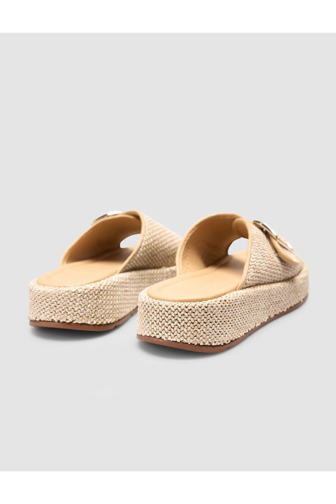 Cabani Shoes Sandales femmes beige avec détails en osier - Multicolore