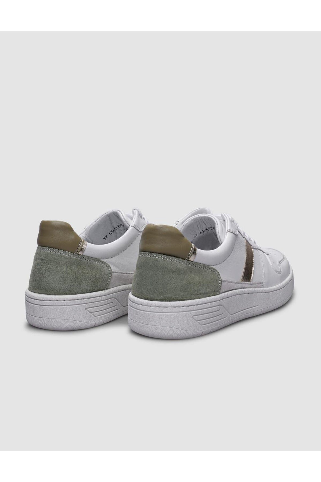 Cabani Shoes Baskets de sport pour femmes en cuir véritable 100% blanches - Blanc